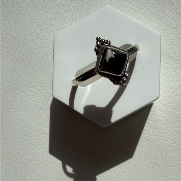 Sterling Silver Ring with White Buffalo Stone - Picture 3 of 5